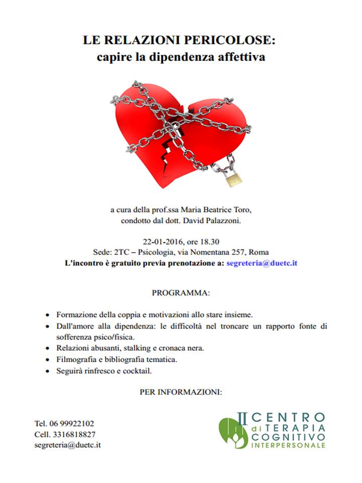 locandina dipendenza affettiva