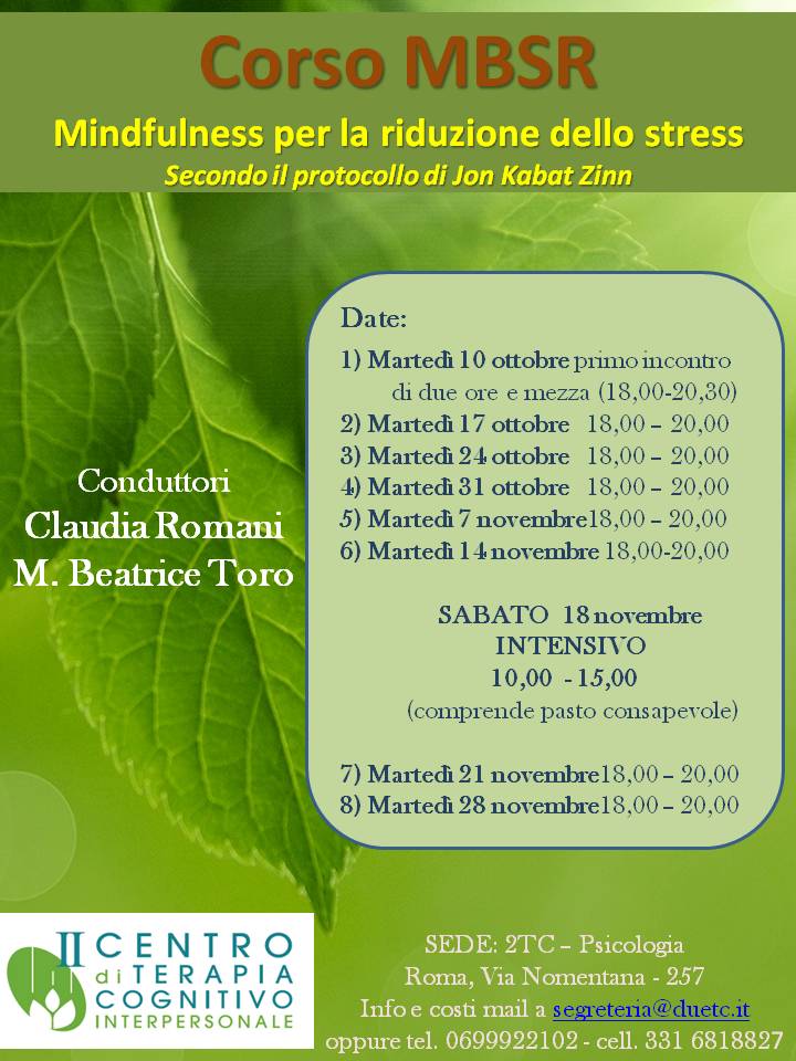 MBSR ottobre 2017